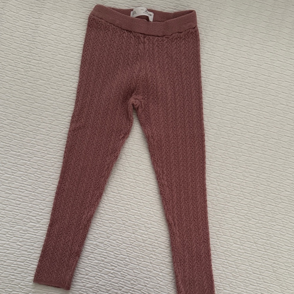 Zara Kids Pink Textured Leggings
